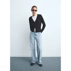 MANGO - Jean Wide Leg Tiro Alto Mujer