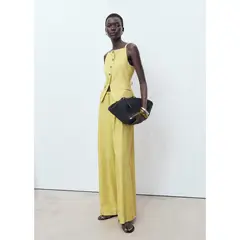 MANGO - Pantalón Straight Tiro Medio Mujer