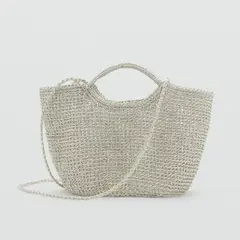 MANGO - Bandolera Platino Mujer