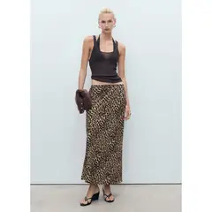 MANGO - Falda Midi Mujer