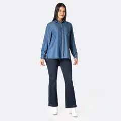 PIONIER - Blusa De Jean Regular Fit Mujer