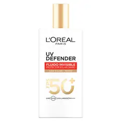 LOREAL PARIS - Protector Solar UV Defender Fluido Invisible con Color Tono Medio FPS 50+