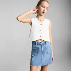 MANGO KIDS - Falda Niña Algodón