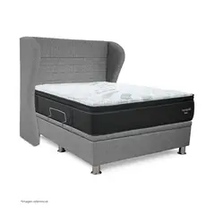 DRIMER - Dormitorio Practibox Futurepedic Queen Bretanna Gris Plata