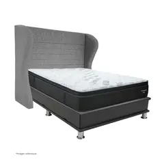 DRIMER - Dormitorio Cantabria Futurepedic Queen Bretanana Gris Plata