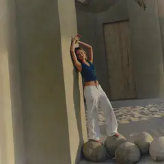 SYBILLA - Pantalón Straight Tiro Alto Mujer x Half Naked