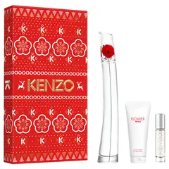 KENZO - Set Flower By Eau De Parfum 100 Ml + Travel Spray 10 Ml + Body Lotion 75 Ml