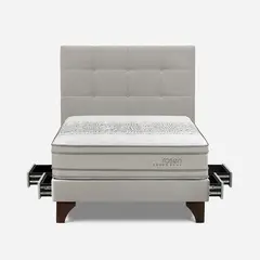 ROSEN - Dormitorio Con Cajones Tempo Plus Issey Niebla 2 Plz