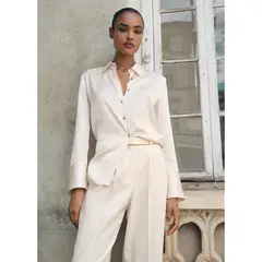 MANGO - Blusa Manga Larga Mujer