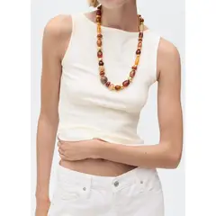 MANGO - Top Strapless Mujer