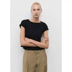 MANGO - Top Manga Corta Mujer