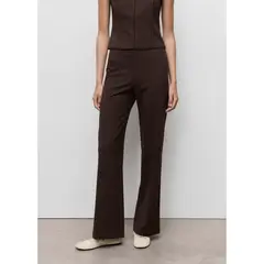 MANGO - Pantalón Straight Tiro Alto Mujer