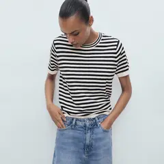 MANGO - Polo Chompa Manga Corta Mujer