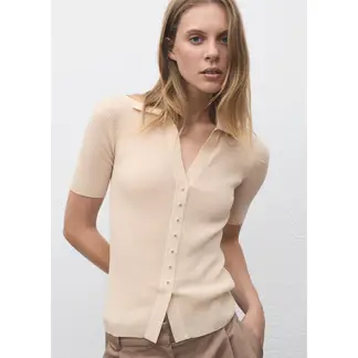 MANGO - Chompa Manga Corta Mujer