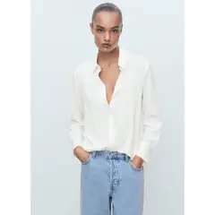 MANGO - Blusa Manga Larga Mujer