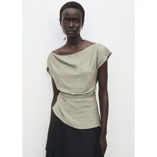 MANGO - Blusa Asimétrica Mujer