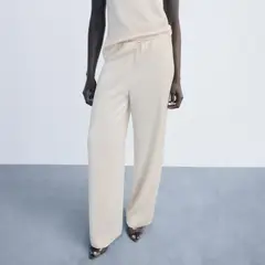 MANGO - Patalón Fluido Tiro Medio Mujer