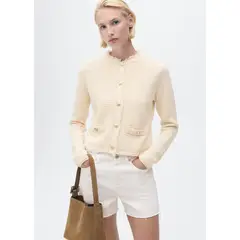 MANGO - Cardigan Manga Larga Mujer