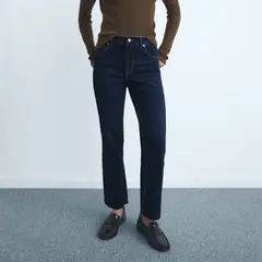 MANGO - Jean Flare Tiro Medio Mujer