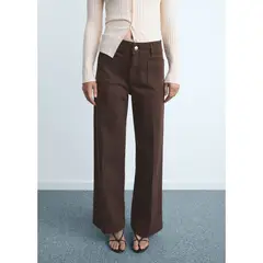 MANGO - Jean Wide Leg Tiro Medio Mujer