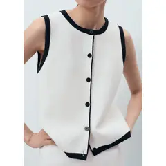 MANGO - Chaleco Tejido Mujer