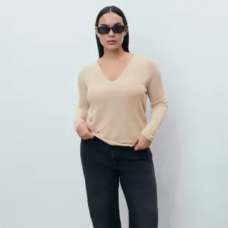 MANGO - Chompa Manga Larga Mujer