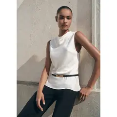 MANGO - Blusa Sin Mangas Mujer