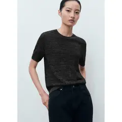 MANGO - Polo Chompa Manga Corta Mujer