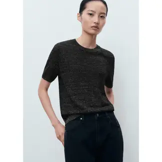 MANGO - Polo Chompa Manga Corta Mujer