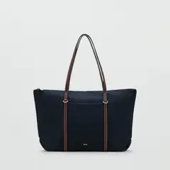 MANGO - Cartera Tote Cobalt Mujer