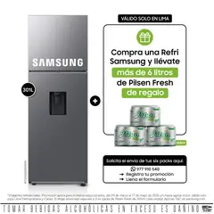 SAMSUNG - Refrigeradora Top Mount Freezer 301l Silver C/disp.