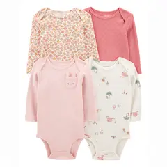 CARTER'S - Body Pack X4 Bebé Niña Algodón Carters