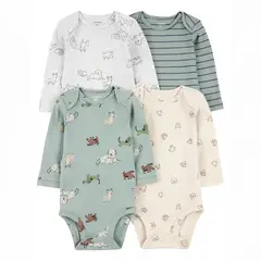 CARTERS - Body Bebé Niño Pack X4 Algodón