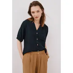 CORTEFIEL - Blusa Manga Corta Mujer