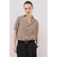 CORTEFIEL - Blusa Manga Corta Mujer