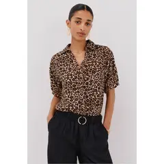 CORTEFIEL - Blusa Manga Corta Mujer