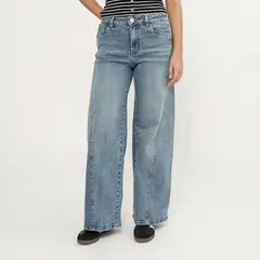 DENIMLAB - Pantalón Wide Leg Tiro Medio Mujer