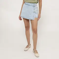 SYBILLA - Falda Short Denim Mujer