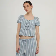 AMERICAN ABBEY - Blusa Manga Corta Mujer