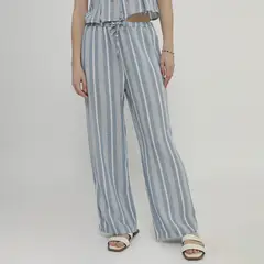 AMERICAN ABBEY - Pantalón Straight Tiro Medio Mujer