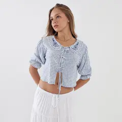 AMERICAN ABBEY - Blusa Manga Corta Mujer