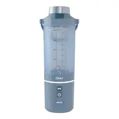 OSTER - Licuadora Portátil, Gomax, 590 Ml De Capacidad, Para Batidos Y Smoothies, Tecnología Antiatasco, Tapas A Prueba De Derrames, Recargable Usb-c, Color Azul, Blstgfp-mh20-000