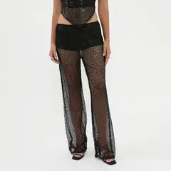 MOSSIMO - Pantalón Flare Tiro Alto Mujer