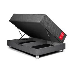 PARAISO - Cama Boxet Su Majestad 2 plz + 2 Almohadas + Protector