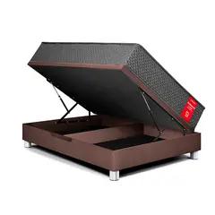 PARAISO - Cama Boxet Su Majestad 2 plz + 2 Almohadas + Protector