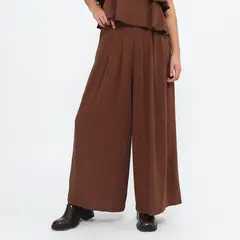 DENIMLAB - Pantalón Wide Leg Tiro Bajo Mujer