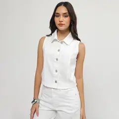 SYBILLA - Chaleco Denim Mujer