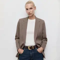 MANGO - Blazer Cuadros Mujer