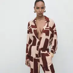 MANGO - Blusa Manga Larga Mujer