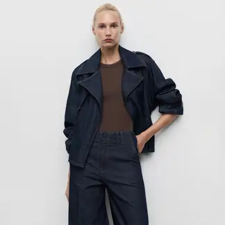 MANGO - Trench Denim Mujer
